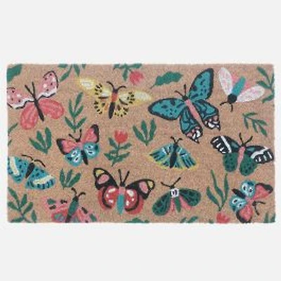 Coir Mat - Garden Butterflies