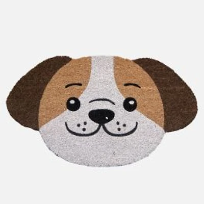 Smilling Dog Shape Coir Doormat - 18 x 30"