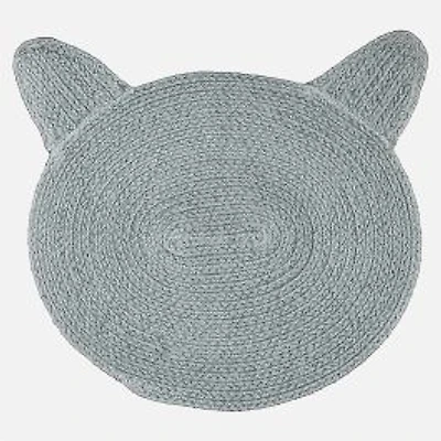 Cat Shaped Mat - Light Grey