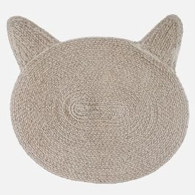 Cat Shaped Mat - Taupe