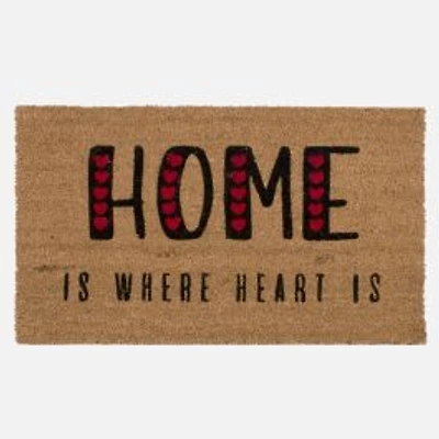 Coir Rug - Home Is Where Heart Is