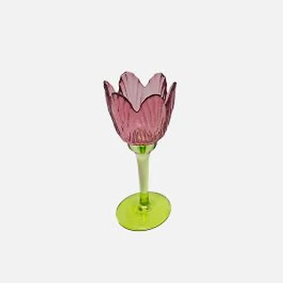 Tulip Glass Candle Holder, Small