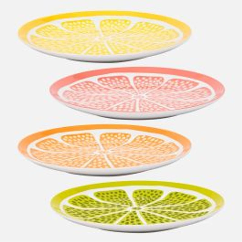 S&Co Citrus Salad Plates, Set of 4