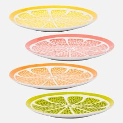 S&Co Citrus Salad Plates, Set of 4