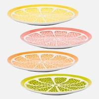 S&Co Citrus Salad Plates, Set of 4