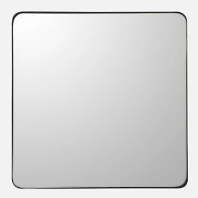 Square with Slim Edge Mirror - Black