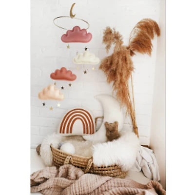 Cloud & Star Mobile - Rust, Ivory, Terracotta, Peach