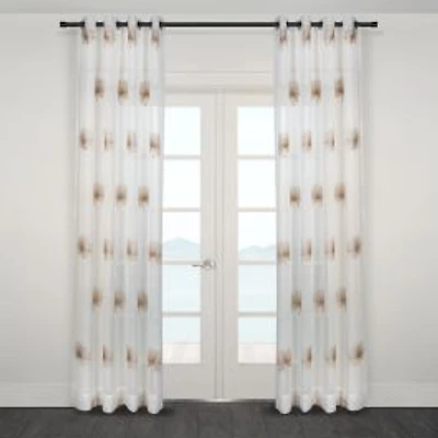 Stella Embroidered Sheer Grommet Panel