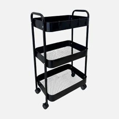 Sumbra 3-tier Trolley with wheels - Black