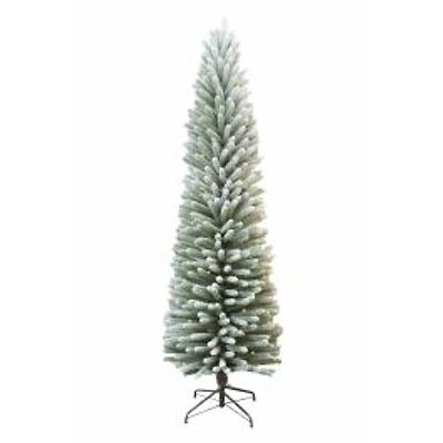 Green Artificial Frosted Christmas Tree with Lights