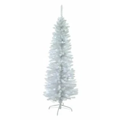 Sapin crayon en PVC blanc avec 420 branches et 130 lumières