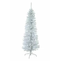 Sapin crayon en PVC blanc avec 420 branches et 130 lumières