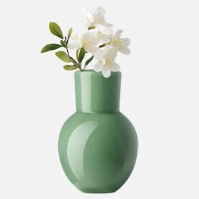 Opaque Flared Ball Glass Vase 6