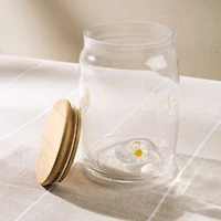 Daisy Jar with Wood Cover - 1000ml