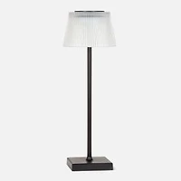 Fluted Frost Shade LED Table Lamp - White