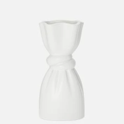 Torre & Tagus Knot Ceramic Vase - Matte White
