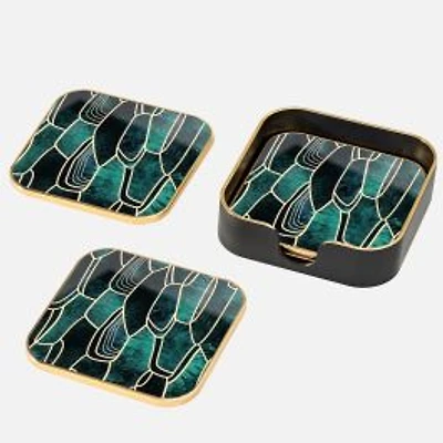 Torre & Tagus Savoy Coasters, Set of 4 - Square