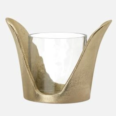 Torre & Tagus Wing Candle Holder with Glass - Gold