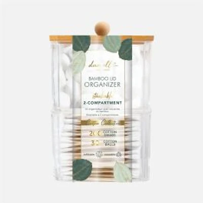 Bamboo Organizer Stackable 2 Compartments