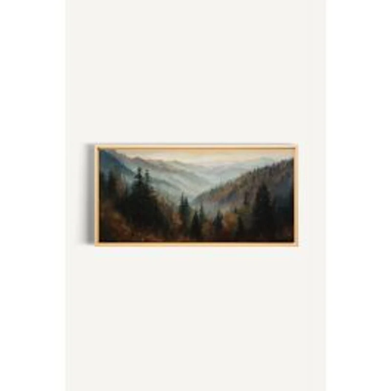 Oleka Dawn in the Pines Framed Canvas Wall Art