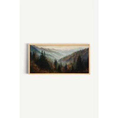Oleka Dawn in the Pines Framed Canvas Wall Art