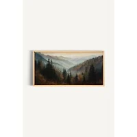 Oleka Dawn in the Pines Framed Canvas Wall Art