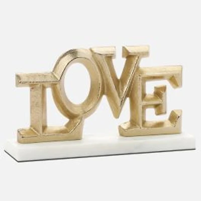 Torre & Tagus Love Word Decor Sculpture on Marble Base