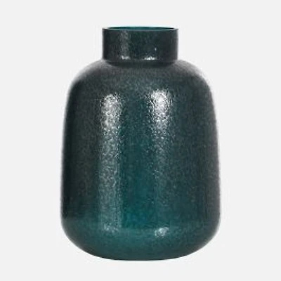 Bud Shaped Vase, 11.5" - Dark Blue Silver