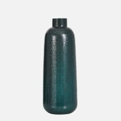 Narrow Neck Vase, Long Base - Dark Blue Silver