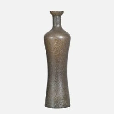 Narrow Neck Vase, Long Base - Brown Silver