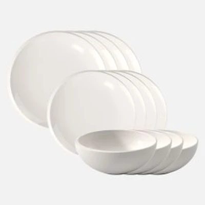 Villeroy & Boch New Moon Dinner Set, 12 Pieces - White