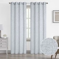 Vida Semi-Sheer Jacquard Grommet Panel