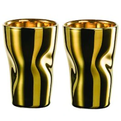Ensemble de 2 tasses à espresso dorées « Unik »
