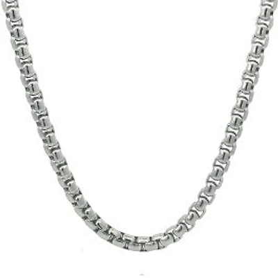 Luenzo 5mm Box Link Chain 24" Necklace