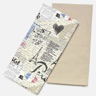 Vintage Paris Tea Towels, Set of 2