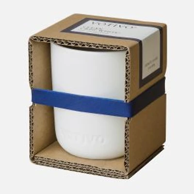 Candle in Ceramic Vessel 2 Wick - Clean Crisp White