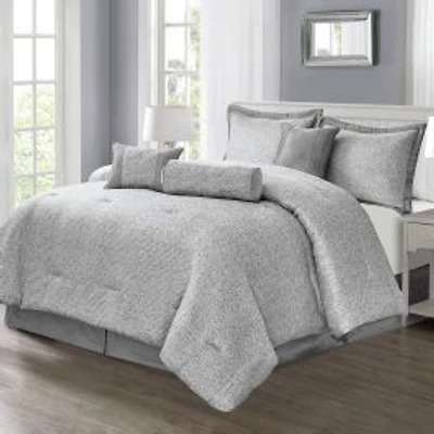 Waffle Shimmer Comforter Set, 7 pieces