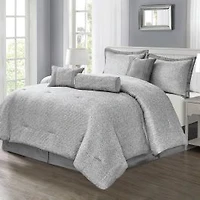 Waffle Shimmer Comforter Set, 7 pieces