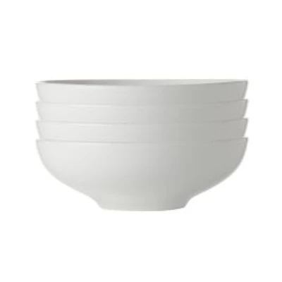 Maxwell & Williams Set of 4 White Basics Coupe Bowls - 20cm