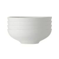 Maxwell & Williams Set of 4 White Basics Coupe Bowls - 20cm