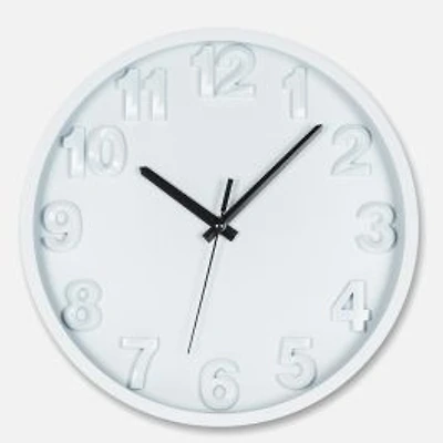 Horloge murale blanche « Bold numbers » de 12 po