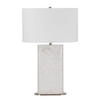 Irisa 27" Tall Plated Antique Brushed Brass Iron Table Lamp with Drum Linen Shade