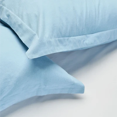 Luxury ensemble housse de couette unie en flanelle