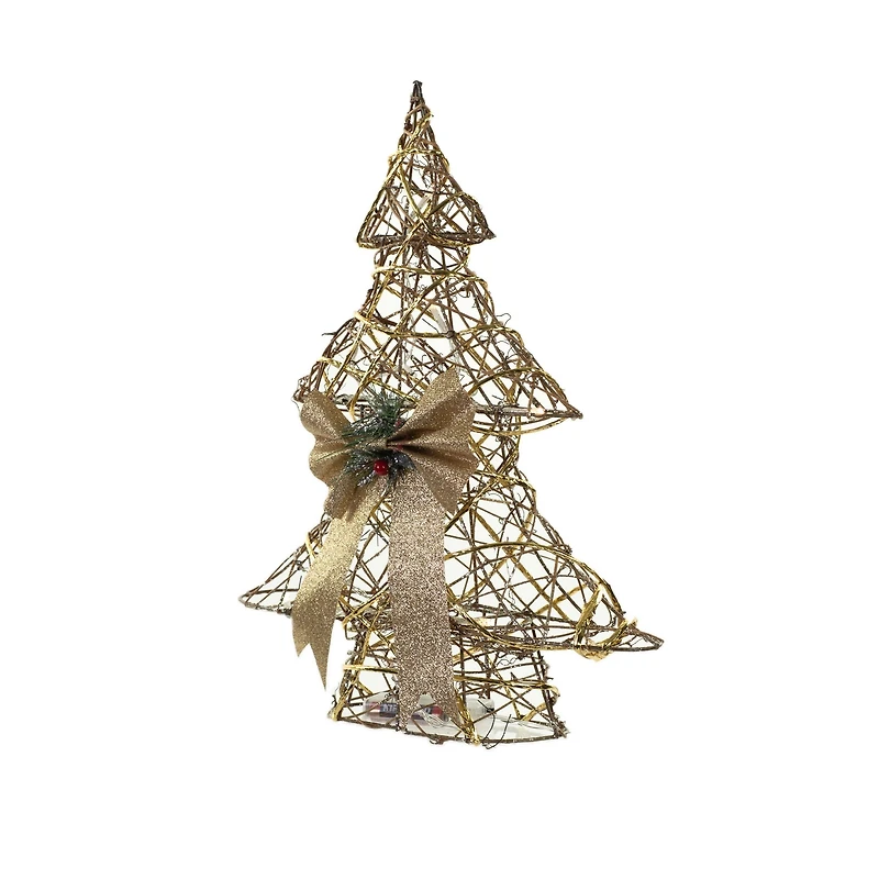 Gold Twigs Christmas Tree 10-Light Decoration