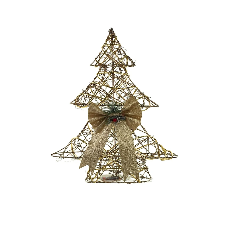 Gold Twigs Christmas Tree 10-Light Decoration