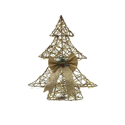 Gold Twigs Christmas Tree 10-Light Decoration