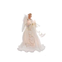Ivory Cloth Classic Illuminated Angel Tree Topper