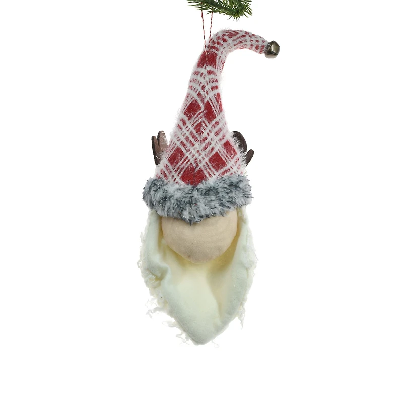 Red and White Cloth Gnome Head Antler Hat, Pack of 2