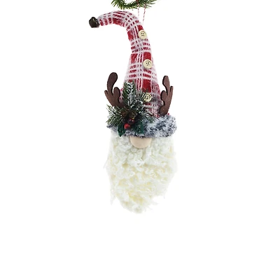 Red and White Cloth Gnome Head Antler Hat, Pack of 2