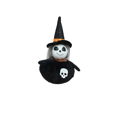 Round Black Cloth Happy Ghoul Figurine, Pack of 8